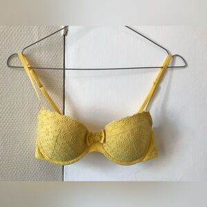Yellow bra with bow